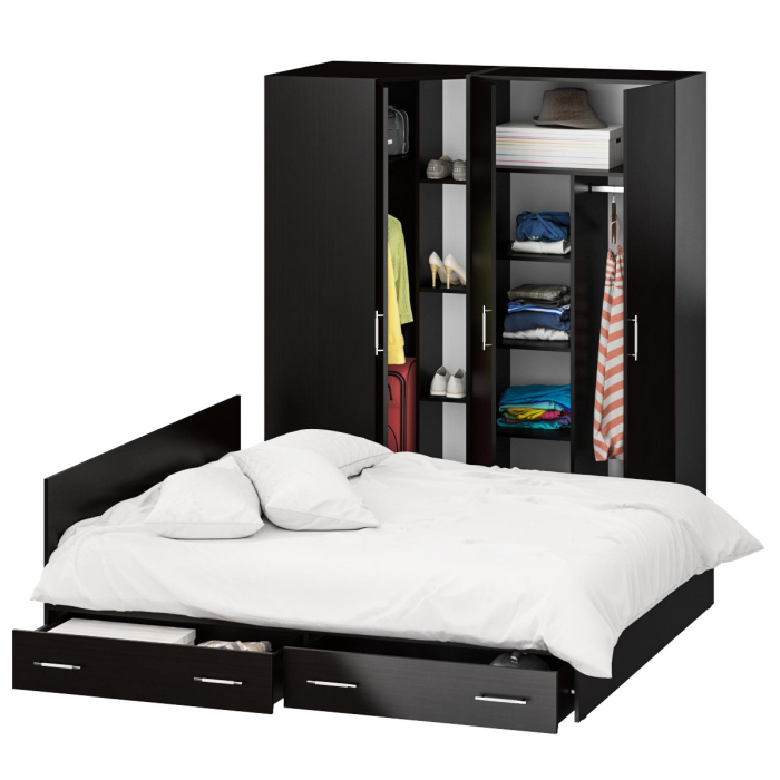 Спальные гарнитуры, Гарнитур Спальный № 2 Стандарт с кроватью 1800 с ящиками