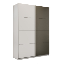 Шкаф-купе Прайм 2-х дверный ДСП/Стекло хаки/Доводчики 140х57х230