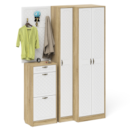 Мебель в прихожую П-6 № 30 МДФ фрезеровка ромб