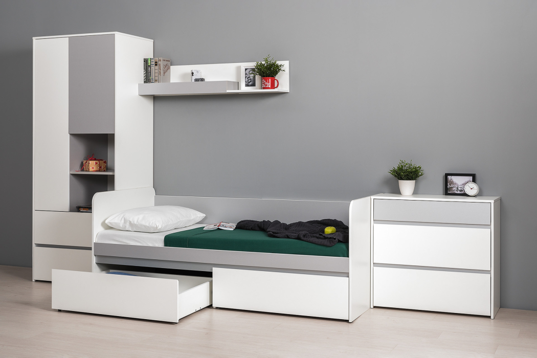 Для девочек, Мебель молодёжная с кроватью с ящиками Торонто № 19