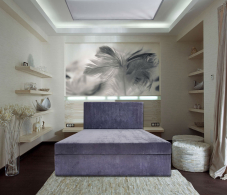 Кровати с мягким изголовьем, Кровать АТЛАНТА 140 с мягким изголовьем, с подъемным механизмом ,велюр