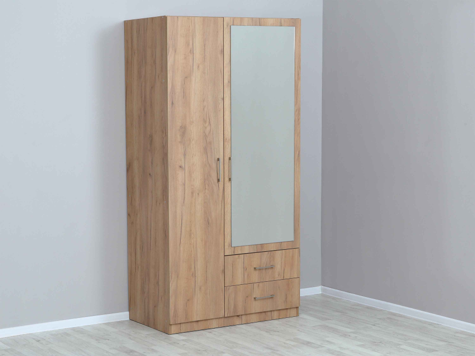 Шкафы распашные, Шкаф 2-х дверный с зеркалом 1005х560х1990