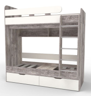 Для подростков, Двухъярусная кровать Юниор 5 80x160 Бетон