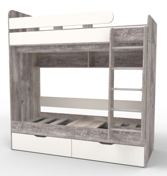 Для подростков, Двухъярусная кровать Юниор 5 80x160 Бетон