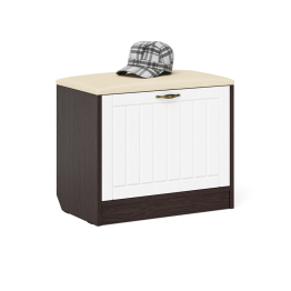 Тумба для обуви с сидением с зеркалом и пенал со шкафом П-6 № 26 МДФ фрезеровка прованс