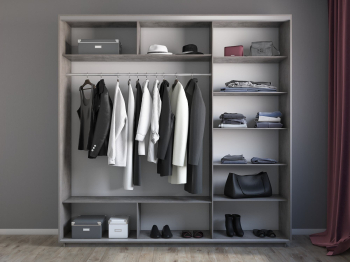 Шкаф-купе Экспресс 3-х дверный Фотопечать Квадрат Стекла 240х60х240