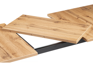 Стол деревянный раскладной Лота Лофт 120 22 мм (матовый черный)