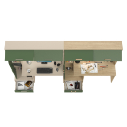 Столы письменные с надстройкой Лайт 03.243Н