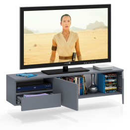 ТВ-тумба для телевизора подвесная выдвижной ящик и дверки Сити-10