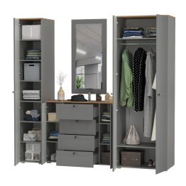 Набор мебели в прихожую Остин с зеркалом № 38