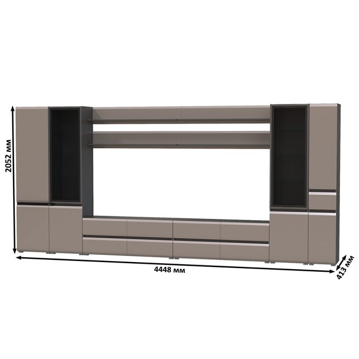 Стенки для гостиной, Сидней мебель в гостиную модульная комплектация № 118