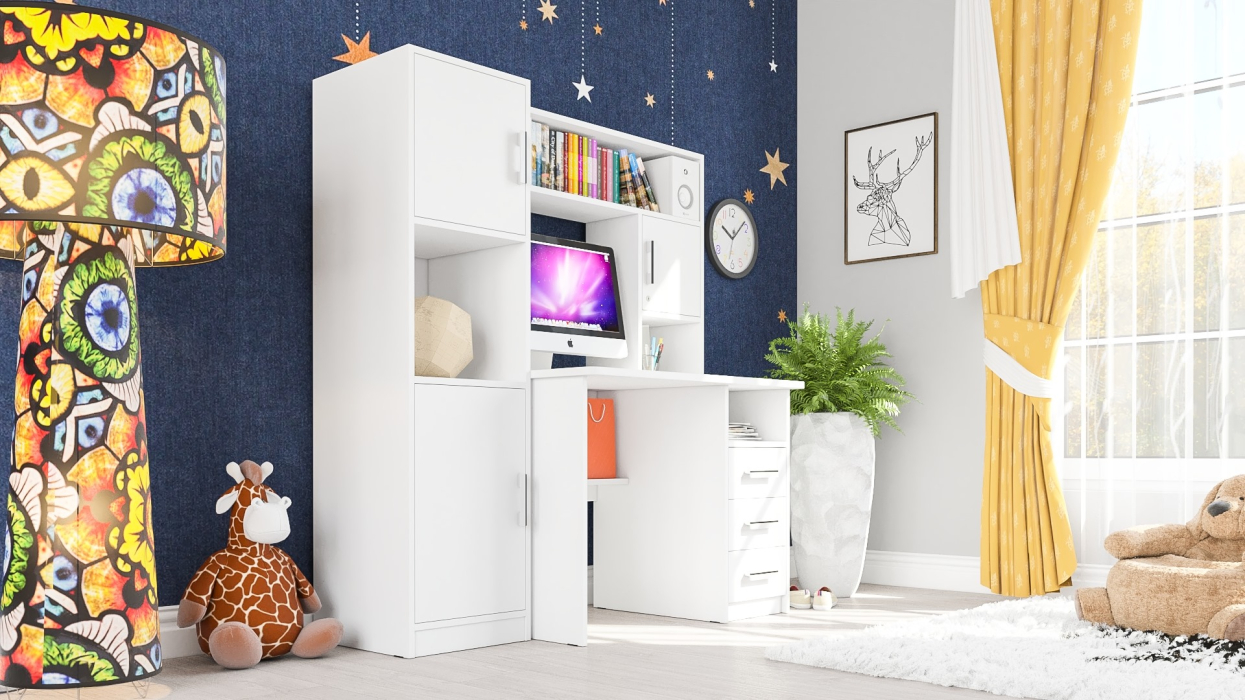 Прямые компьютерные столы, Компьютерный стол с колонкой СК-9