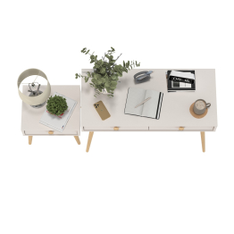 Тумба прикроватная Афина со столом с ящиками и на ножках