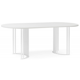 Стол Хьюго О 200 х 90 (белые ноги)