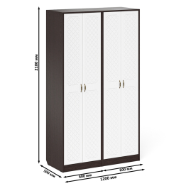 Два шкафа для прихожей П-6 МДФ фрезеровка ромб