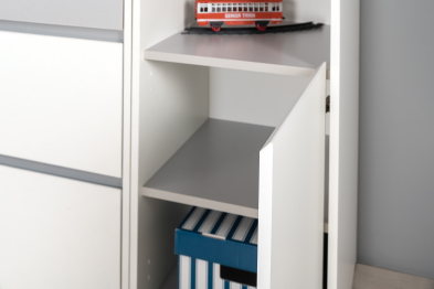 Кровать 800 с комодом и стеллажом Торонто № 24