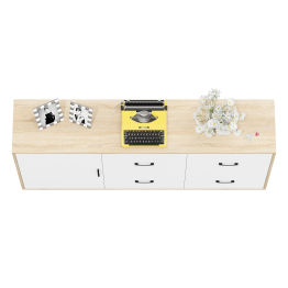 Комод широкий с дверкой и ящиками РВК 125-1704