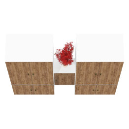 Два шкафа для прихожей офиса и тумба Лидер-8 3.15