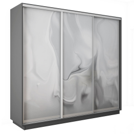 Шкаф-купе Экспресс 3-х дверный Фотопечать Шелк Стекла 180х45х220
