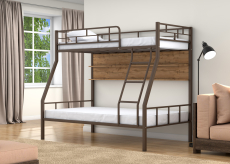 Для подростков, Двухъярусная кровать Раута полка дуб ватан