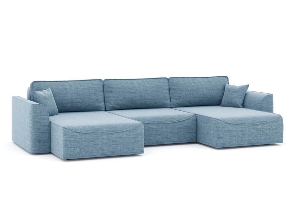 Диваны угловые в гостиную, Диван-кровать П-образный Рафаэль еврокнижка НПБ, рогожка Люкс