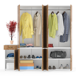 Два шкафа для прихожей офиса и тумба Лидер-8 3.15