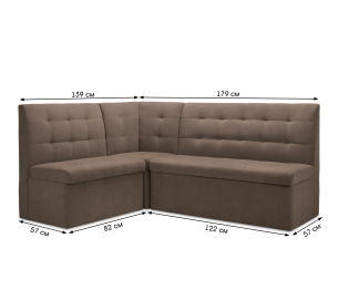 Диван кухонный угловой Омега, микровелюр