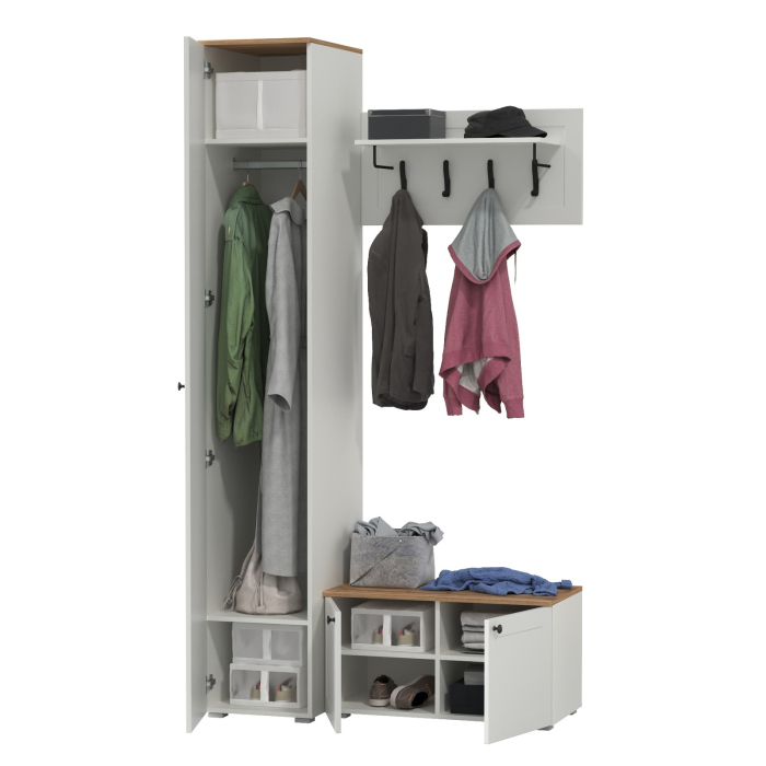 Прихожие, Пенал с тумбой и вешалкой для верхней одежды Остин