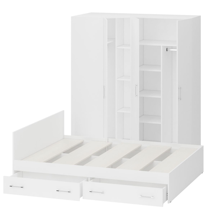 Спальные гарнитуры, Гарнитур Спальный № 2 Стандарт с кроватью 1600 с ящиками