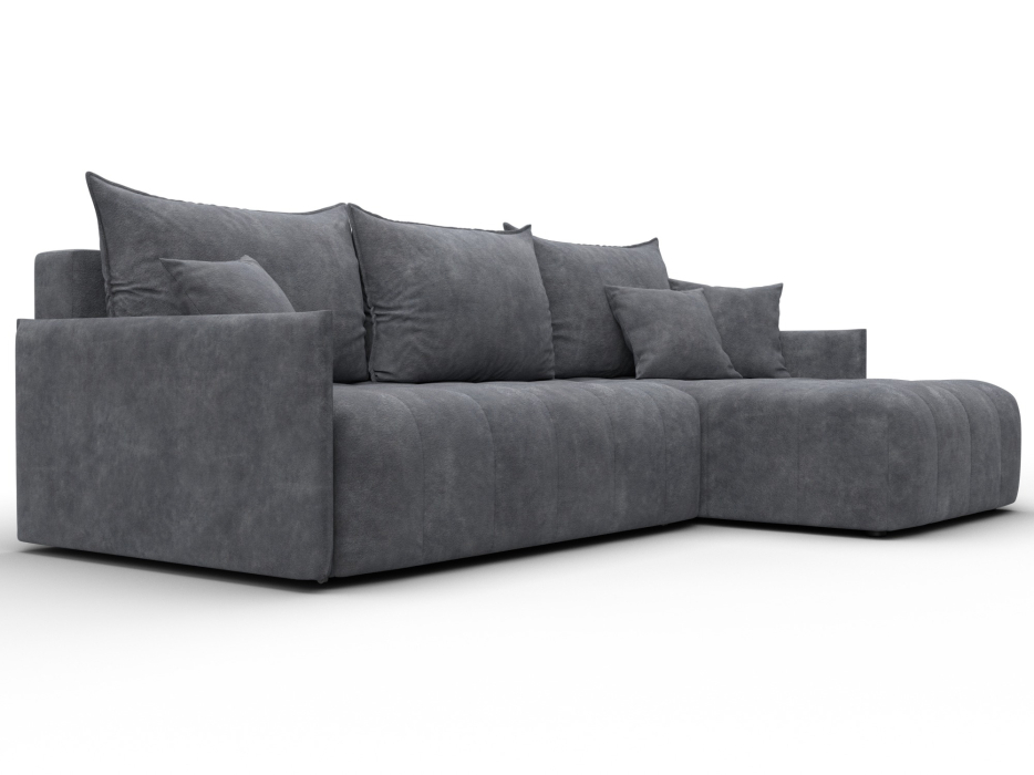 Диваны угловые в гостиную, Диван угловой Лига-054 НПБ угол универсальный, велюр BRUT