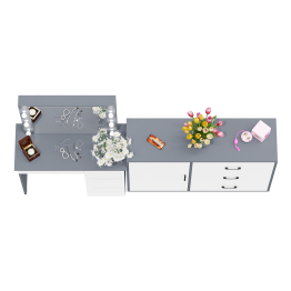 Комод-тумба 122-1204 и столик косметический с лампочками Сура