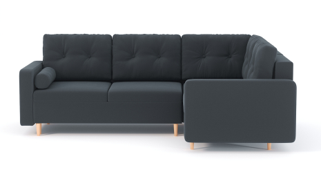 Диван-кровать угловой еврокнижка-пантограф Белфаст модульный, велюр