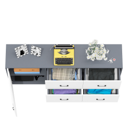 Комод широкий с дверкой и ящиками РВК 125-1704