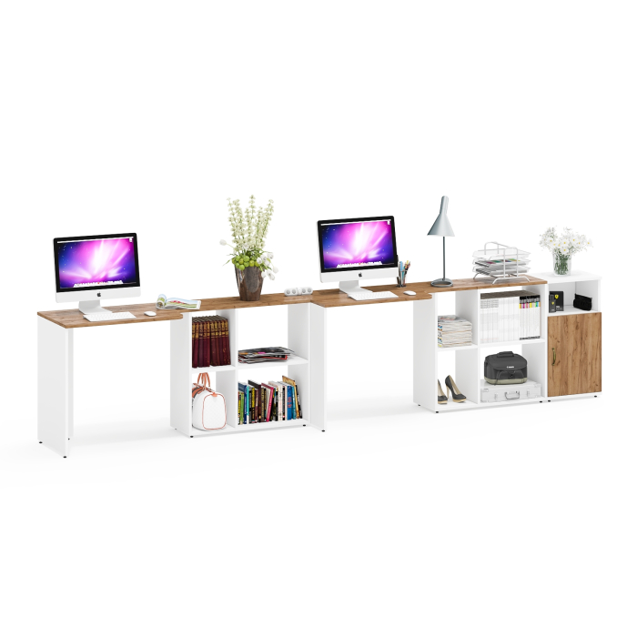 Домашние кабинеты, Два стола-трансформера для офиса и тумба для бумаг Лидер-8