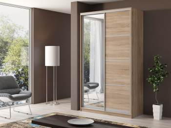 Шкаф купе 2-х дверный Айсберг 130 +зеркало