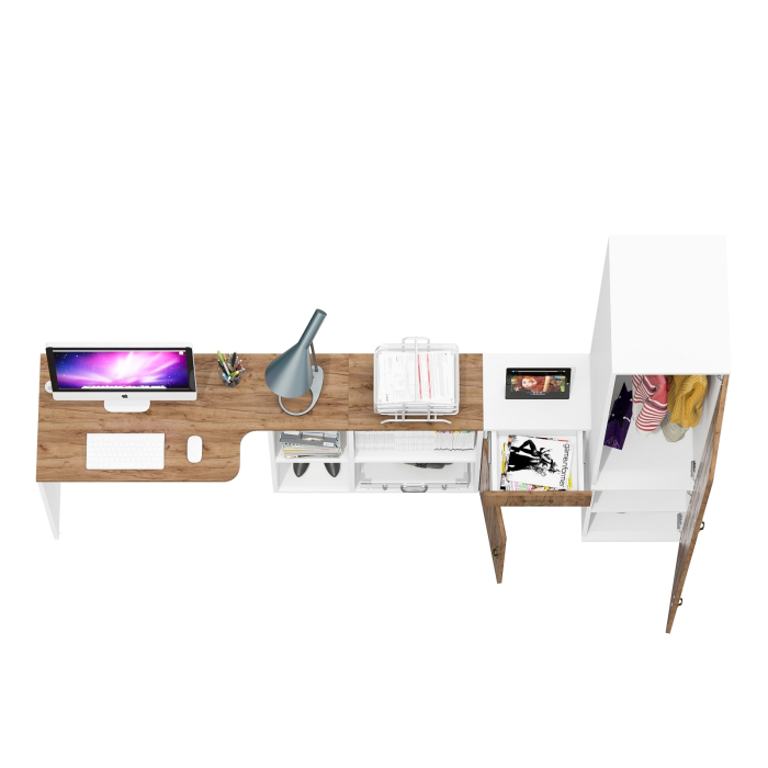 Домашние кабинеты, Лидер-8 уголок школьника и место для одежды