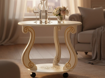 Стол журнальный Мебелик Грация (С) на колесах