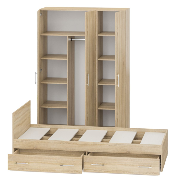 Спальные гарнитуры, Спальный гарнитур № 1 Стандарт с кроватью 900 с ящиками