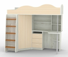 Кровати-чердаки, Кровать чердак Пионер с деревянной лестницей, Винтерберг