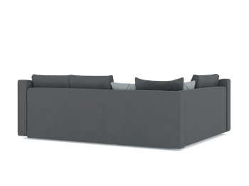 Диван-кровать угловой Френсис дельфин, велюр