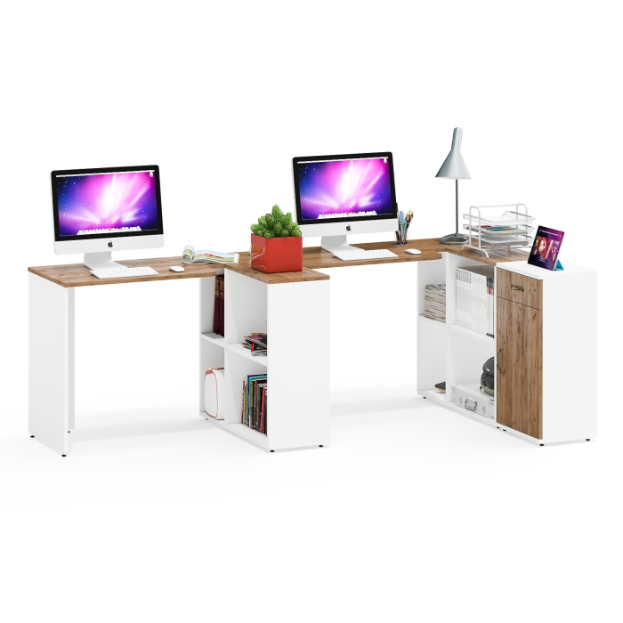 Домашние кабинеты, Мебель для домашнего офиса для двоих человек Лидер-8