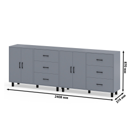 Два комода РВК 123-1204 с ящиками и дверками