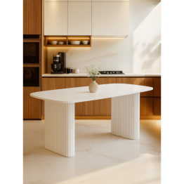 Деревянный стол Бавария 160*90 (белые ноги)