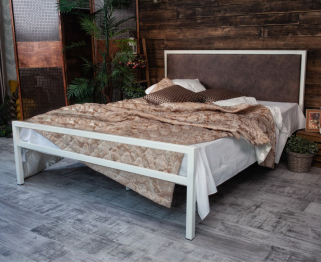 Кровать в стиле лофт Лоренцо 1.4 (Белый)