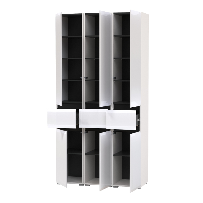 Шкафы распашные, Три пенала с выдвижными ящиками Сидней