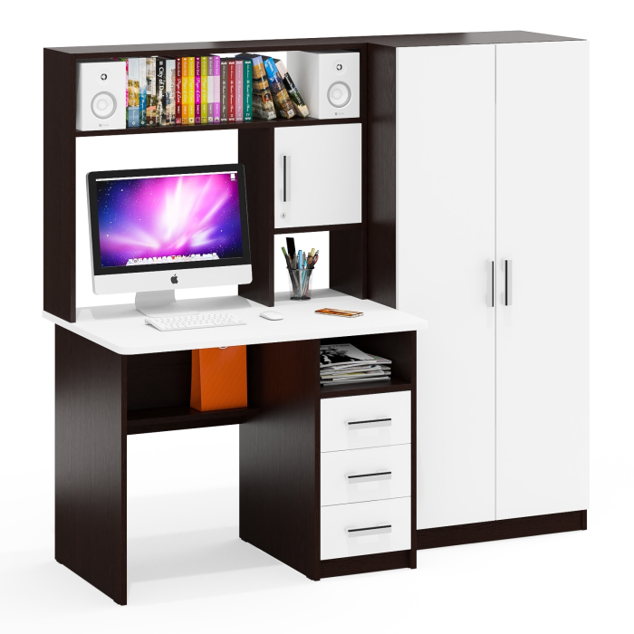 Прямые компьютерные столы, Стол компьютерный со шкафом СК-9