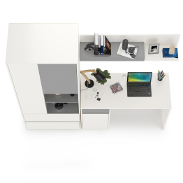 Рабочий стол с полкой и шкафом для одежды Торонто