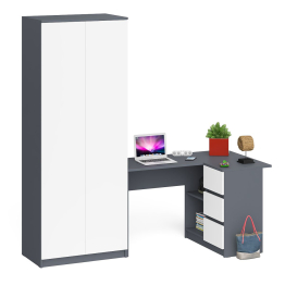 Шкаф Мори МШ-800 две дверки и стол компьютерный угловой МС-16 правый