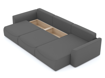 Диван-кровать угловой Рафаэль 3 секции еврокнижка НПБ, велюр