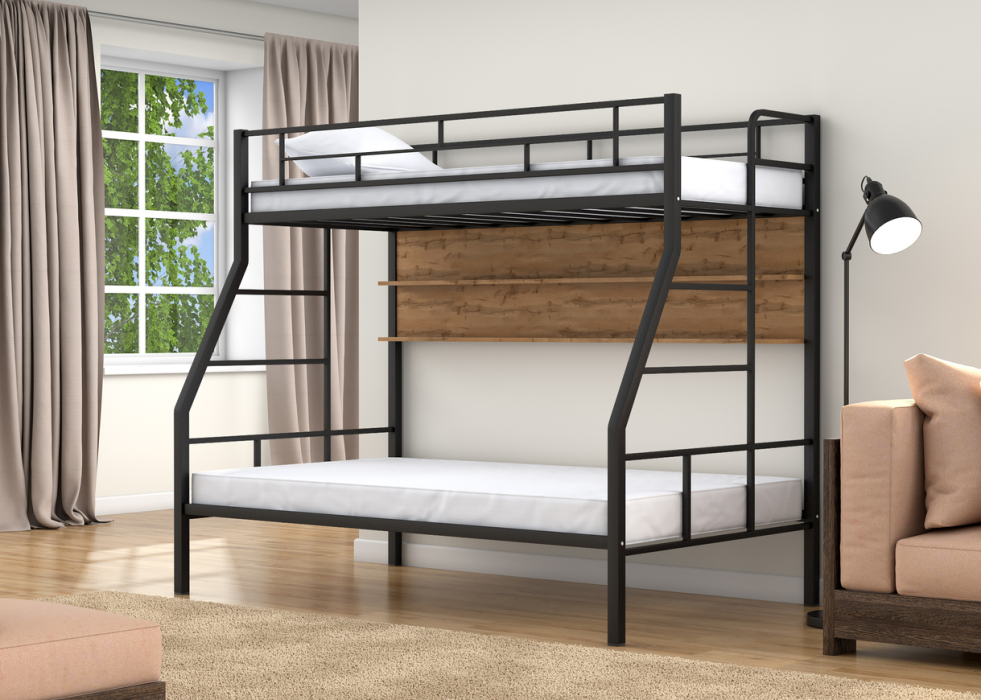Для подростков, Двухъярусная кровать Раута Твист полка дуб ватан